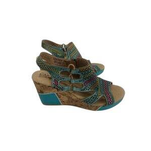 Spring Step L'Artiste Strappy Leather Wedge Women's Sandals US 8 / EUR 39
